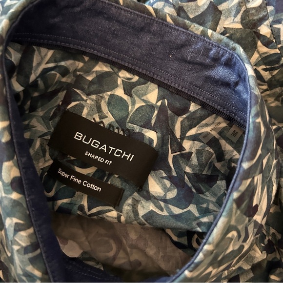 Bugatchi Men's Abstract Blue Shirt M - Picture 5 of 10